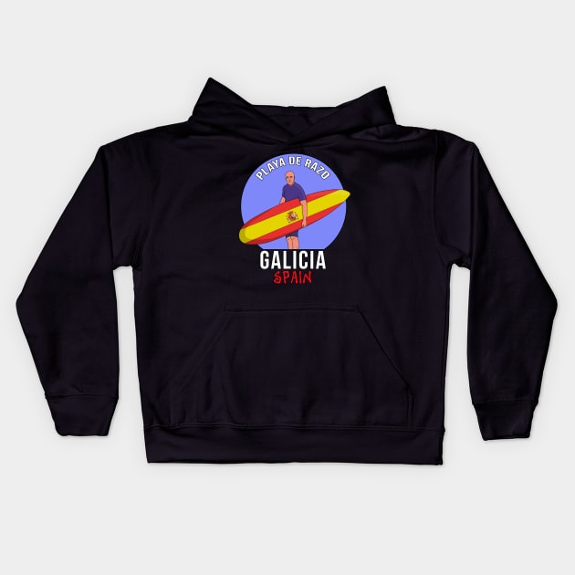 Razo Beach Galicia Spain Kids Hoodie by DiegoCarvalho